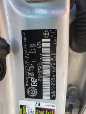 2T1KU4EE9AC314813 - 2010 TOYOTA COROLLA MA SILVER photo 13