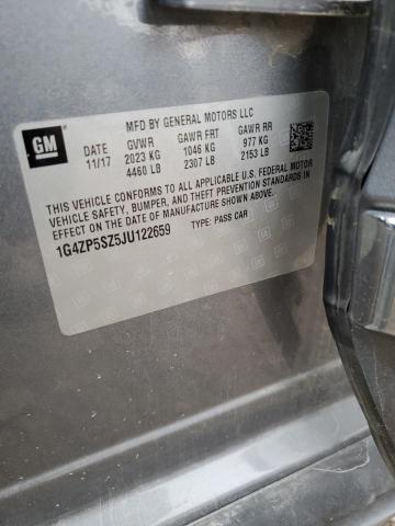 1G4ZP5SZ5JU122659 - 2018 BUICK LACROSSE ESSENCE ნაცრისფერი ფოტო 12