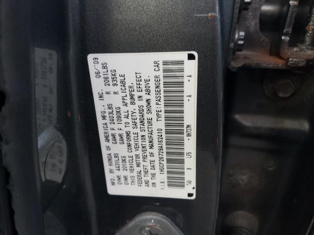 1HGCP26729A162410 - 2009 HONDA ACCORD EX BLUE photo 12