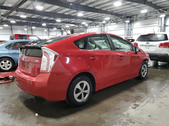 JTDKN3DU7E1771436 - 2014 TOYOTA PRIUS RED photo 3