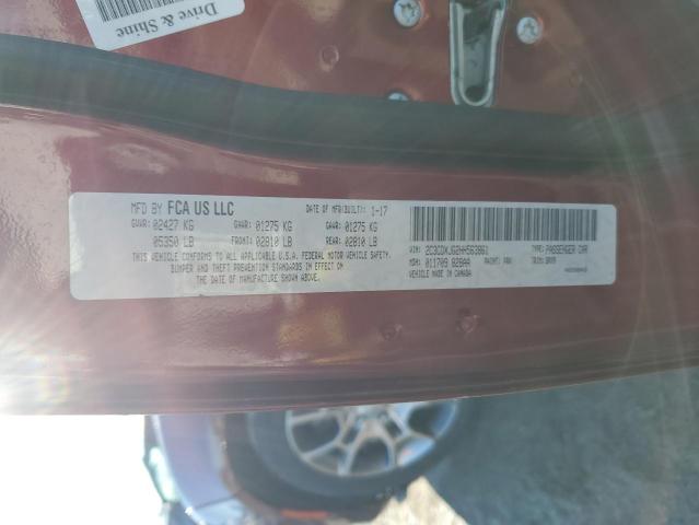 2C3CDXJG2HH563861 - 2017 DODGE CHARGER SXT RED photo 12