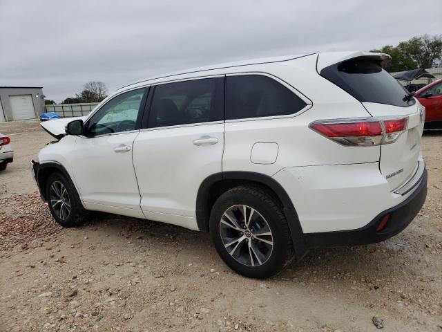 5TDKKRFH5GS140329 - 2016 TOYOTA HIGHLANDER XLE WHITE photo 2
