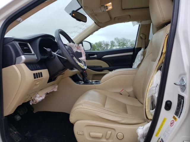 5TDKKRFH5GS140329 - 2016 TOYOTA HIGHLANDER XLE WHITE photo 7
