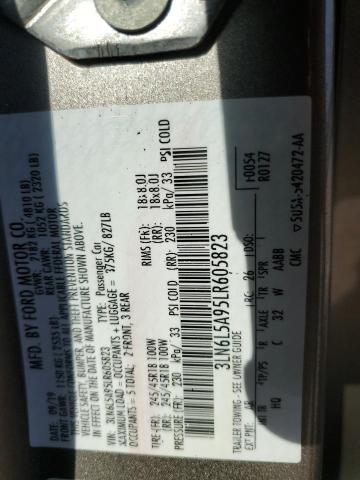 3LN6L5A95LR605823 - 2020 LINCOLN MKZ SILVER photo 13