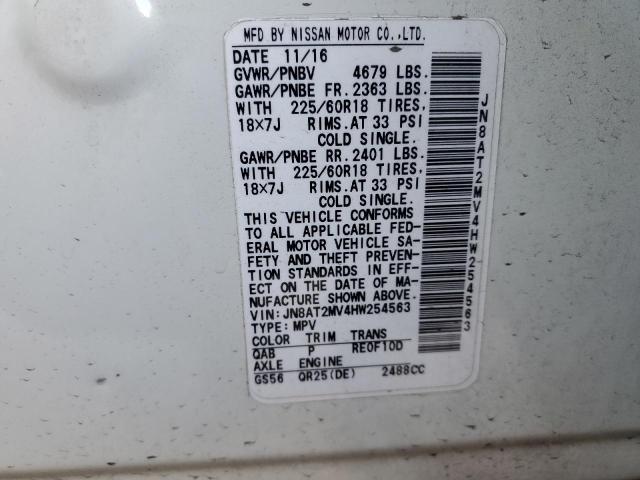 JN8AT2MV4HW254563 - 2017 NISSAN ROGUE S WHITE photo 14