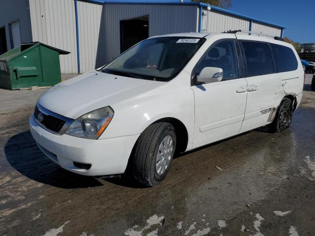 KNDMG4C79C6477900 - 2012 KIA SEDONA LX WHITE photo 1