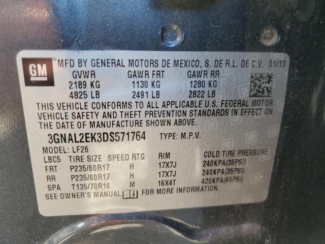 3GNAL2EK3DS571764 - 2013 CHEVROLET CAPTIVA LS 灰色 照片 13
