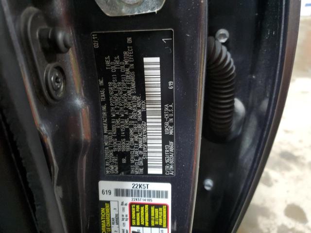 5TFUY5F1XBX190567 - 2011 TOYOTA TUNDRA DOUBLE CAB SR5 GRAY photo 12