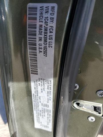 1C4PJMBX8MD102027 - 2021 JEEP CHEROKEE TRAILHAWK GREEN photo 12