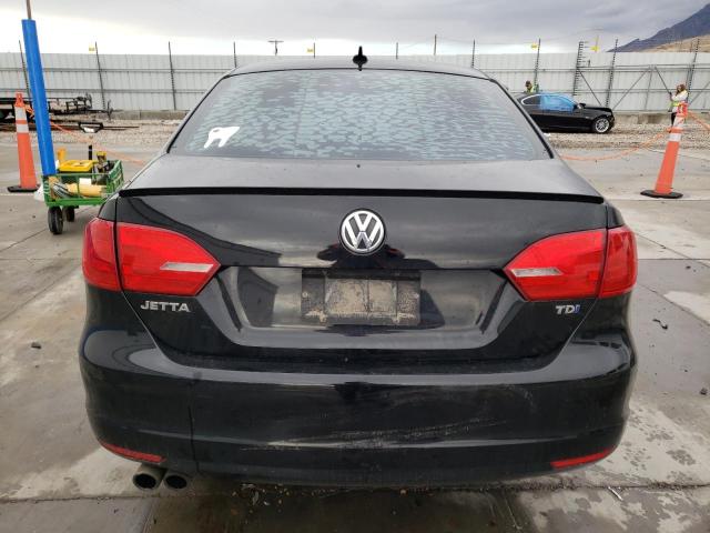 3VWLL7AJ6CM428223 - 2012 VOLKSWAGEN JETTA TDI BLACK photo 6