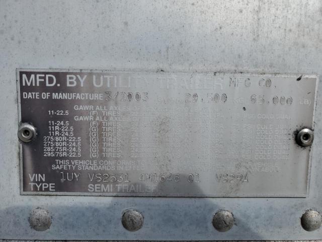 1UYVS25314M164601 - 2004 UTILITY TRAILER Ağ foto 10
