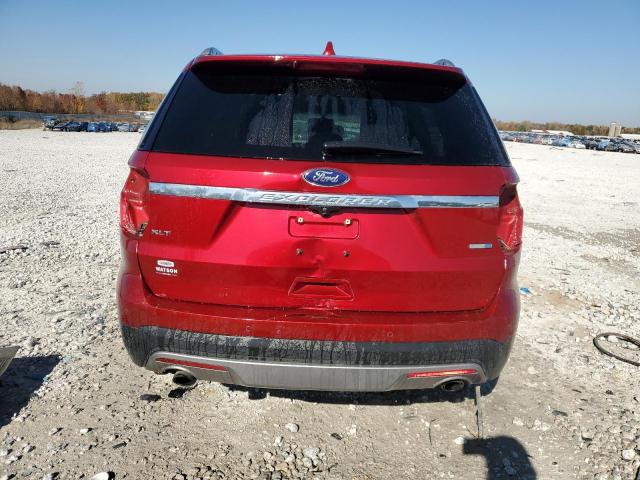 1FM5K8DH5HGA19771 - 2017 FORD EXPLORER XLT RED photo 6