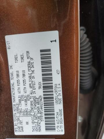 5TFRY5F14HX219429 - 2017 TOYOTA TUNDRA DOUBLE CAB SR/SR5 BROWN photo 12