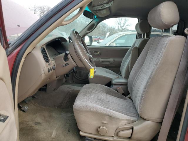 5TBRT34102S264279 - 2002 TOYOTA TUNDRA ACCESS CAB მუქწითელი ფოტო 7