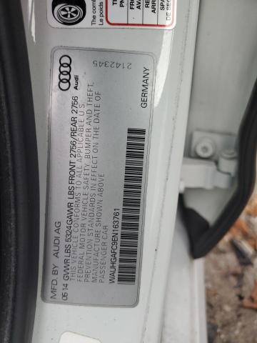 WAUHGAFC9EN163761 - 2014 AUDI A6 PRESTIGE WHITE photo 12