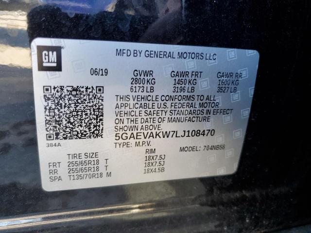 5GAEVAKW7LJ108470 - 2020 BUICK ENCLAVE ESSENCE 黑色 照片 13