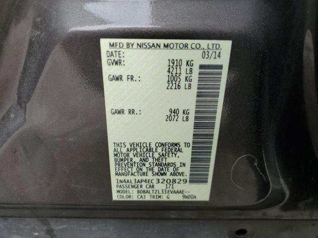 1N4AL3AP4EC320829 - 2014 NISSAN ALTIMA 2.5 TAN photo 12