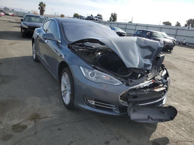 5YJSA1H17EFP44275 - 2014 TESLA MODEL S GRAY photo 4