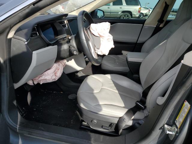 5YJSA1H17EFP44275 - 2014 TESLA MODEL S GRAY photo 7