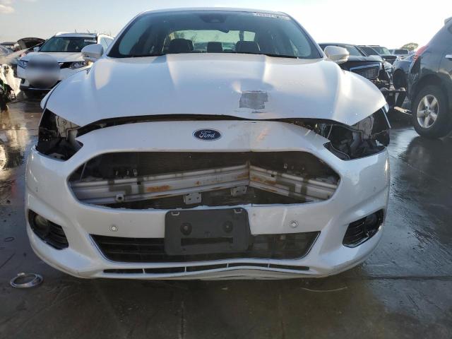 3FA6P0RU7DR337496 - 2013 FORD FUSION TITANIUM HEV WHITE photo 5