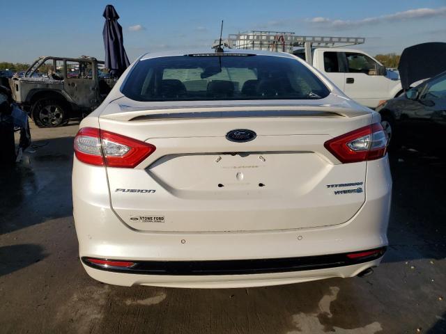 3FA6P0RU7DR337496 - 2013 FORD FUSION TITANIUM HEV WHITE photo 6