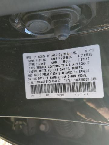 19UUA8F58CA024093 - 2012 ACURA TL BLACK photo 12