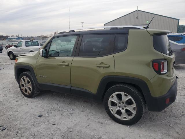 ZACCJBDT9FPB91494 - 2015 JEEP RENEGADE LIMITED GREEN photo 2