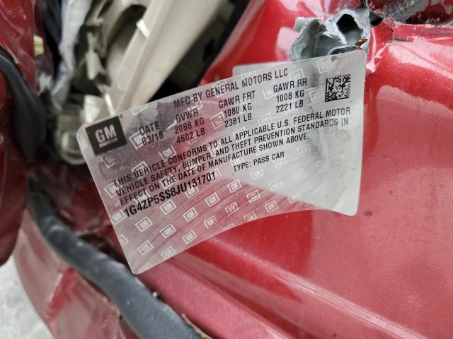 1G4ZP5SS8JU131701 - 2018 BUICK LACROSSE ESSENCE RED photo 12