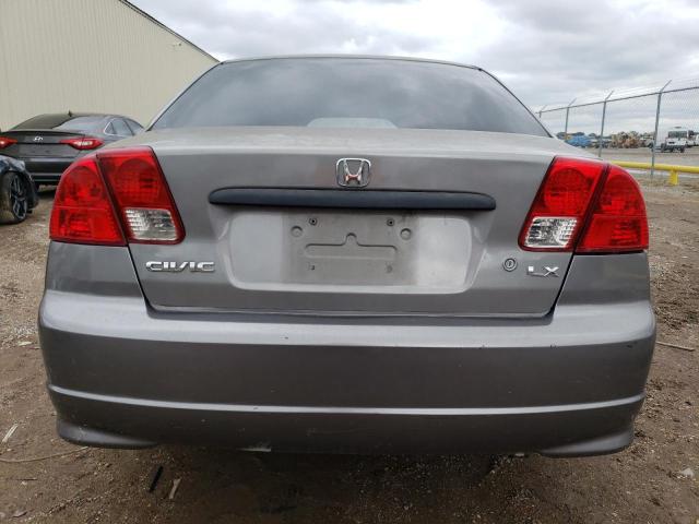 2HGES16365H571858 - 2005 HONDA CIVIC DX VP GRAY photo 6