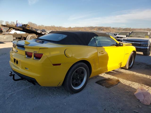 2G1FC3DD4B9212711 - 2011 CHEVROLET CAMARO LT YELLOW photo 3