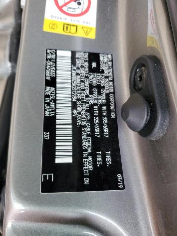 JTJBARBZ5K2212984 - 2019 LEXUS NX 300 BASE ნაცრისფერი ფოტო 13