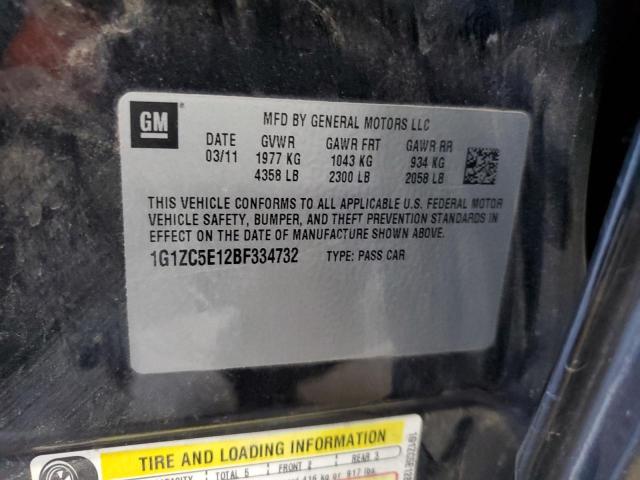 1G1ZC5E12BF334732 - 2011 CHEVROLET MALIBU 1LT 黑色 照片 12