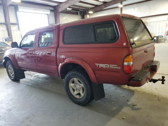 5TEGN92N34Z436327 - 2004 TOYOTA TACOMA DOUBLE CAB PRERUNNER RED photo 2