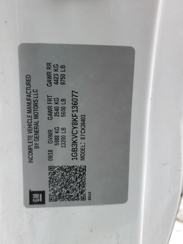 1GB3KVCY8KF136077 - 2019 CHEVROLET SILVERADO K3500 WHITE photo 12