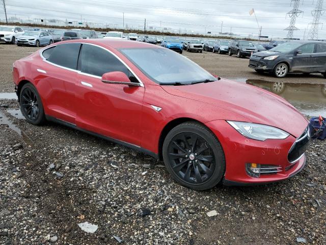 5YJSA1H11EFP62299 - 2014 TESLA MODEL S წითელი ფოტო 4