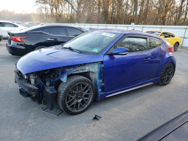 KMHTC6AE6DU179303 - 2013 HYUNDAI VELOSTER TURBO BLUE photo 1