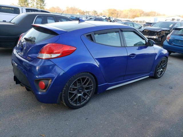 KMHTC6AE6DU179303 - 2013 HYUNDAI VELOSTER TURBO BLUE photo 3