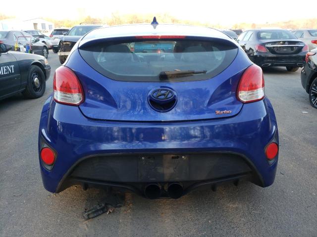 KMHTC6AE6DU179303 - 2013 HYUNDAI VELOSTER TURBO BLUE photo 6