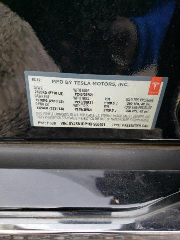 5YJSA1DP1CFS00491 - 2012 TESLA MODEL S Qara foto 12