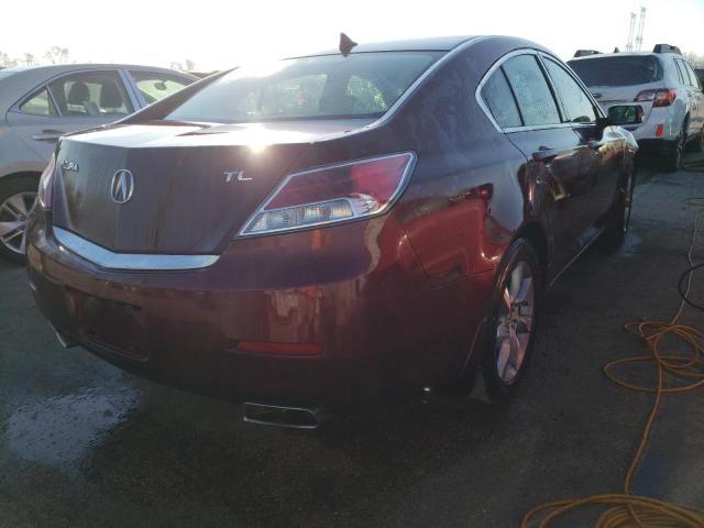 19UUA8F20CA036647 - 2012 ACURA TL MAROON photo 3