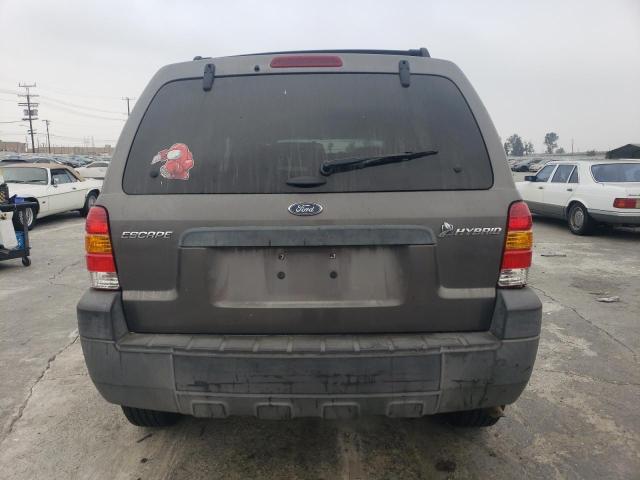 1FMYU96H26KD04870 - 2006 FORD ESCAPE HEV GRAY photo 6