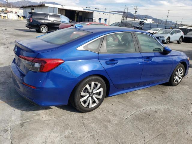 2HGFE2F26NH507019 - 2022 HONDA CIVIC LX BLUE photo 3