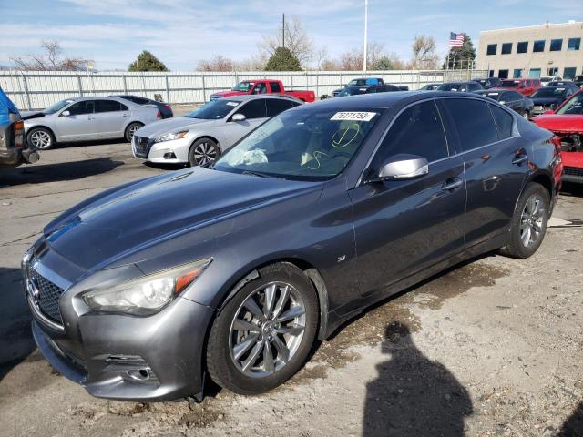 JN1BV7AR5EM686586 - 2014 INFINITI Q50 BASE GRAY photo 1