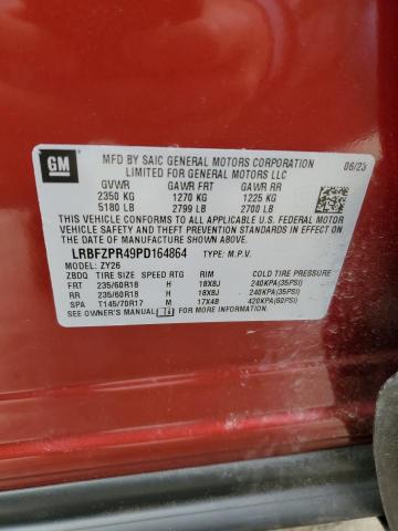 LRBFZPR49PD164864 - 2023 BUICK ENVISION ESSENCE Կարմիր լուսանկար 14