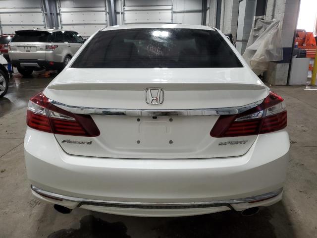 1HGCR2F54GA103378 - 2016 HONDA ACCORD SPORT WHITE photo 6