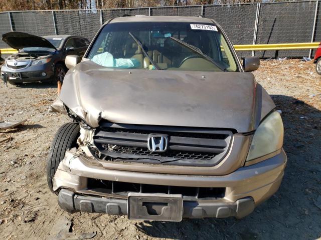 2HKYF18643H568159 - 2003 HONDA PILOT EXL BEIGE photo 5