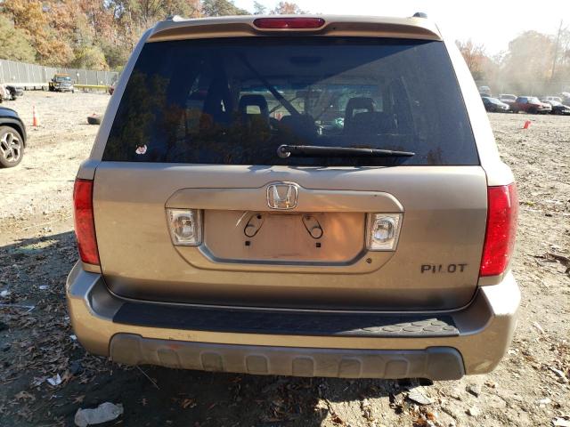 2HKYF18643H568159 - 2003 HONDA PILOT EXL BEIGE photo 6