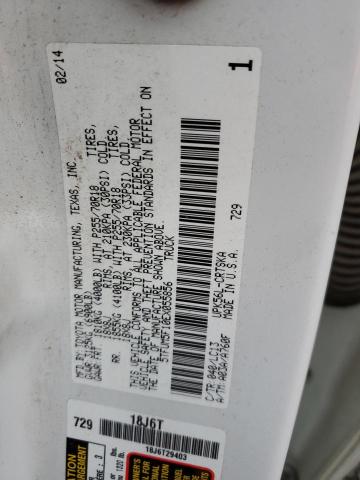 5TFUM5F10EX055856 - 2014 TOYOTA TUNDRA DOUBLE CAB SR/SR5 WHITE photo 12