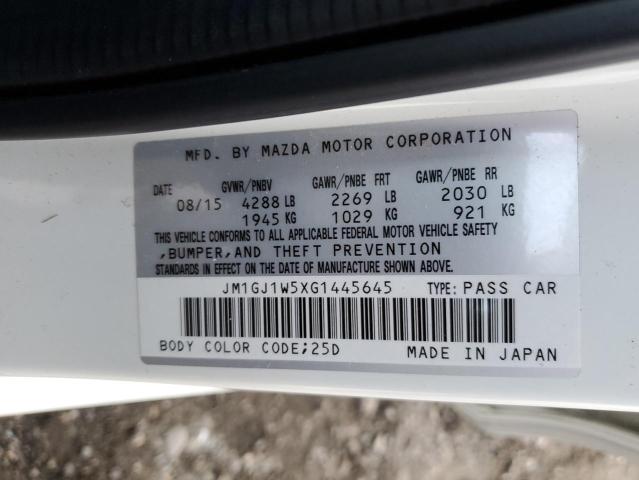 JM1GJ1W5XG1445645 - 2016 MAZDA 6 GRAND TOURING WHITE photo 13