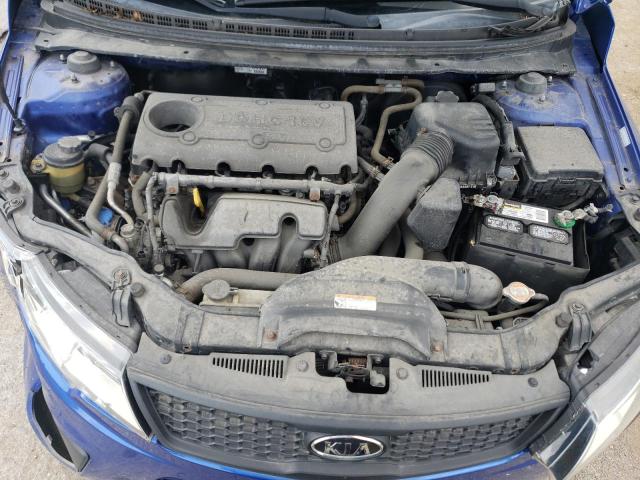 KNAFU6A24B5460167 - 2011 KIA FORTE EX BLUE photo 11